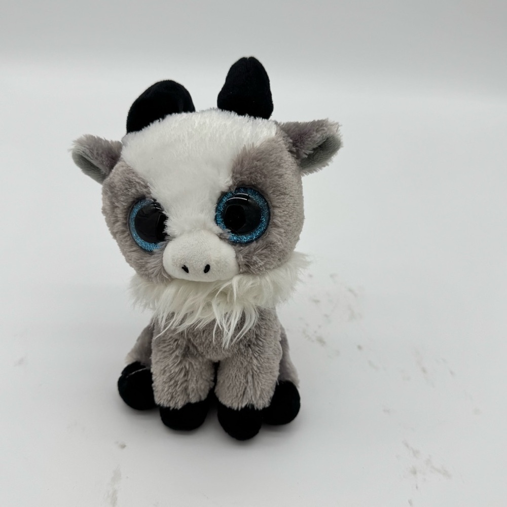 TY Beanie Boos Plush Gabby Goat TySilk Stuffed Animal Glittery Eyes Toy